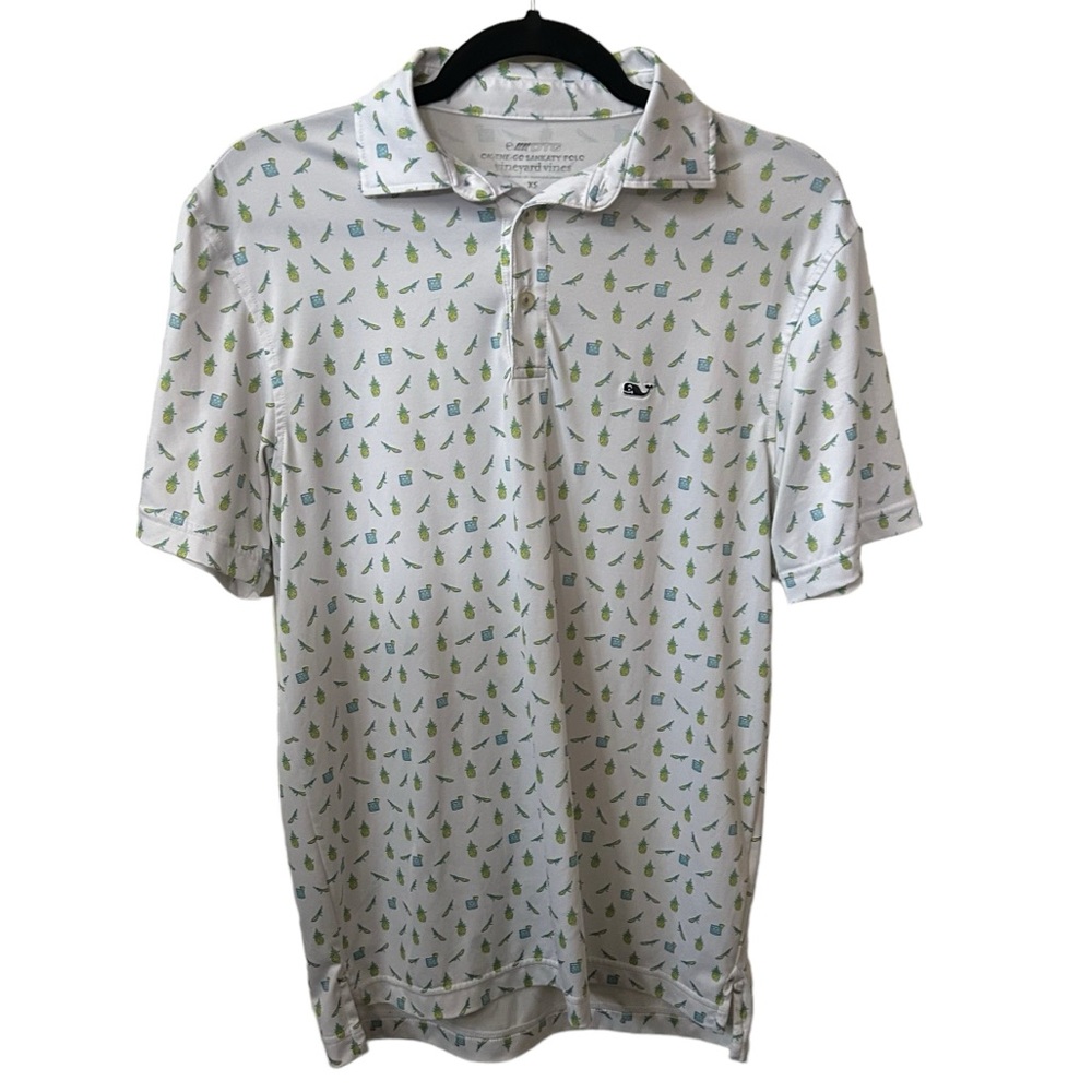 Vineyard Vines On The Go Pineapple Novelty Print Sankaty Performance XS Polo. - Picture 2 of 6